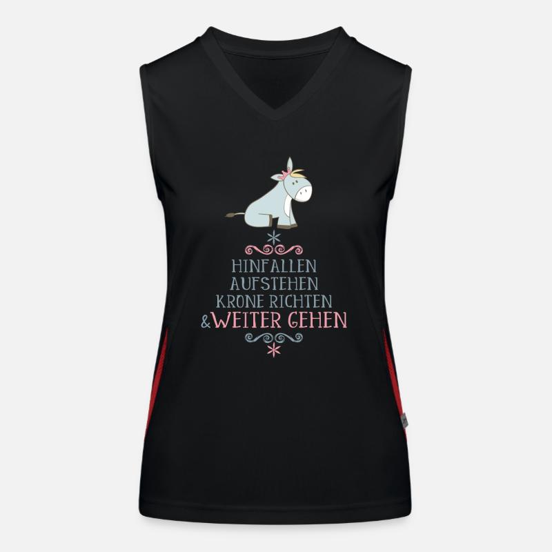 lustiger Spruch Funktionelles Kontrast-Tank Top für Frauen