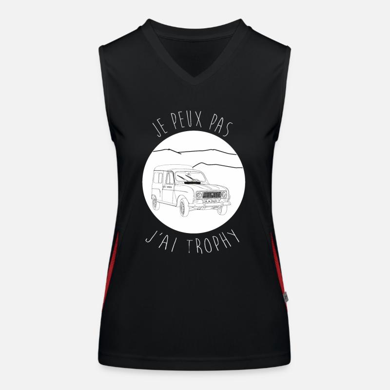Ich kann nicht, ich habe Trophäe, dunkle Kleidung Version Funktionelles Kontrast-Tank Top für Frauen