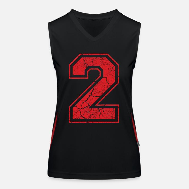 2 two zwei rot (uk) Funktionelles Kontrast-Tank Top für Frauen