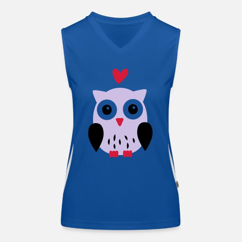 Eule Funktionelles Kontrast-Tank Top für Frauen