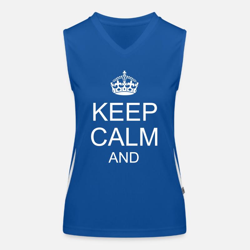 keep calm and YOUR TEXT Funktionelles Kontrast-Tank Top für Frauen