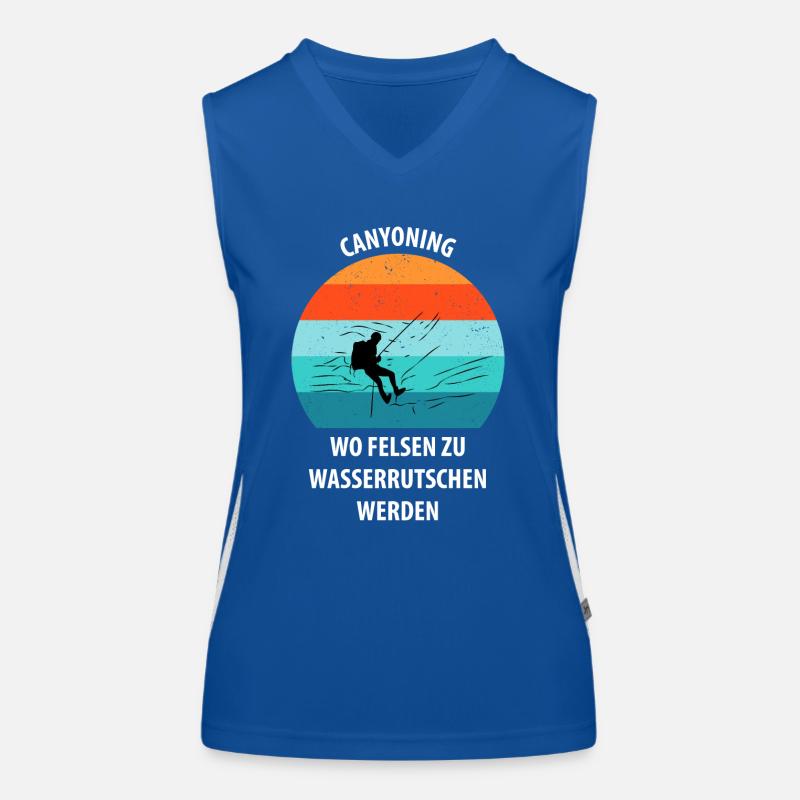 Canyoning Bergsteigen Klettern Wandern Berge Funktionelles Kontrast-Tank Top für Frauen