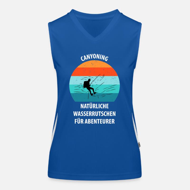 Canyoning Bergsteigen Klettern Wandern Berge Funktionelles Kontrast-Tank Top für Frauen