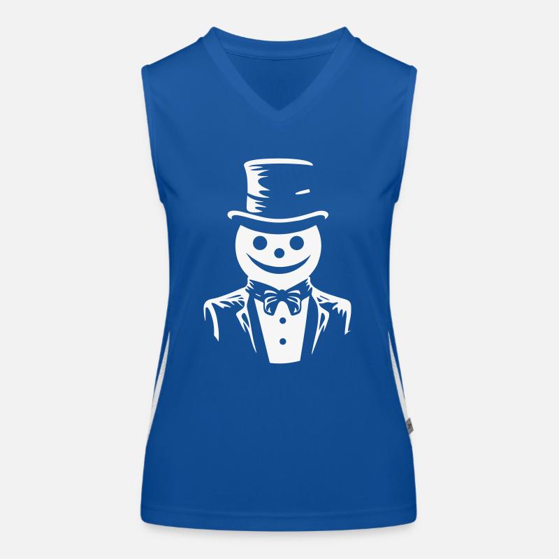 Schneemann Dapper Delight Funktionelles Kontrast-Tank Top für Frauen