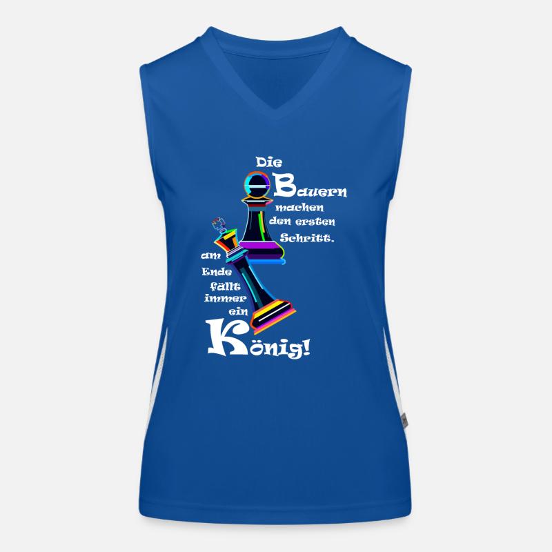 Chess Pawn King Women's Functional Contrast Tank Top
