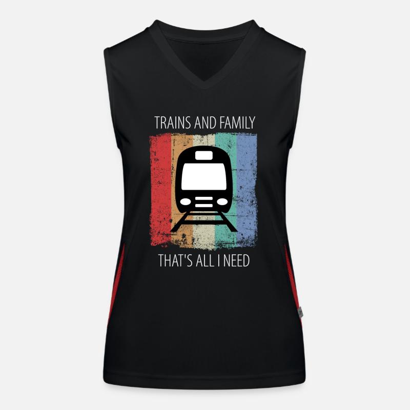 Train Railway Railroad Worker Trains Train Driver Women's Functional Contrast Tank Top