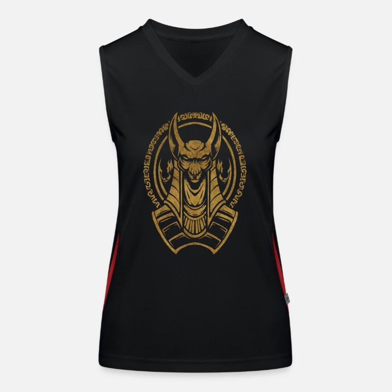 Hiéroglyphe égyptien drapeau du Nil pyramide du pharaon Le Caire Débardeur respirant contrasté Femme