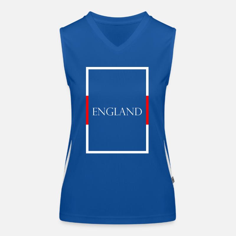 Angleterre, Royaume-Uni, Lettrage de déclaration avec drapeau Débardeur respirant contrasté Femme