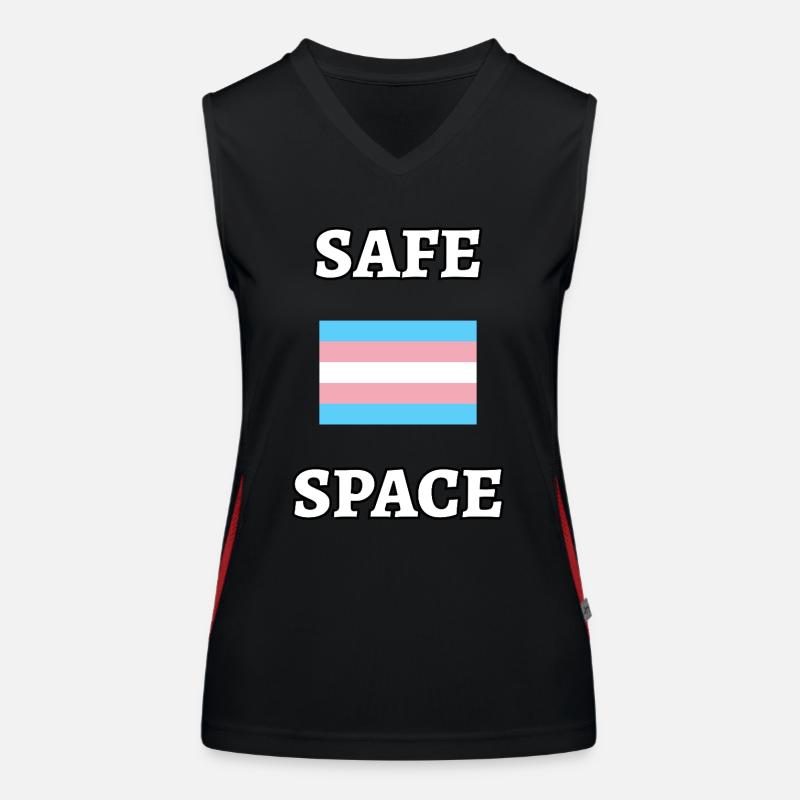 SAFE SPACE TRANS FLAG Women's Functional Contrast Tank Top