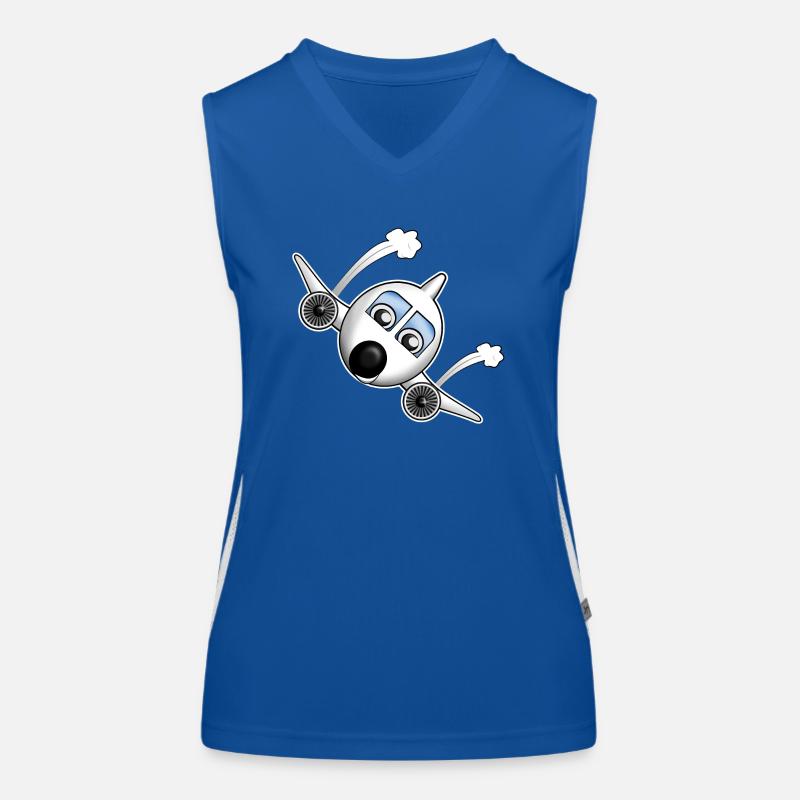 Plane with face Women's Functional Contrast Tank Top