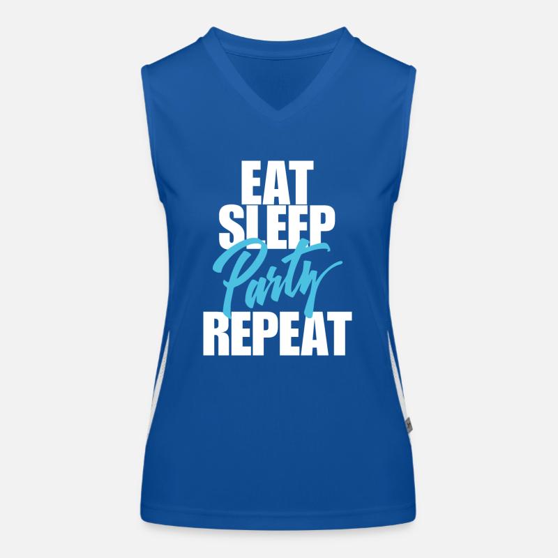 Essen Sie Schlaf-Party Funktionelles Kontrast-Tank Top für Frauen