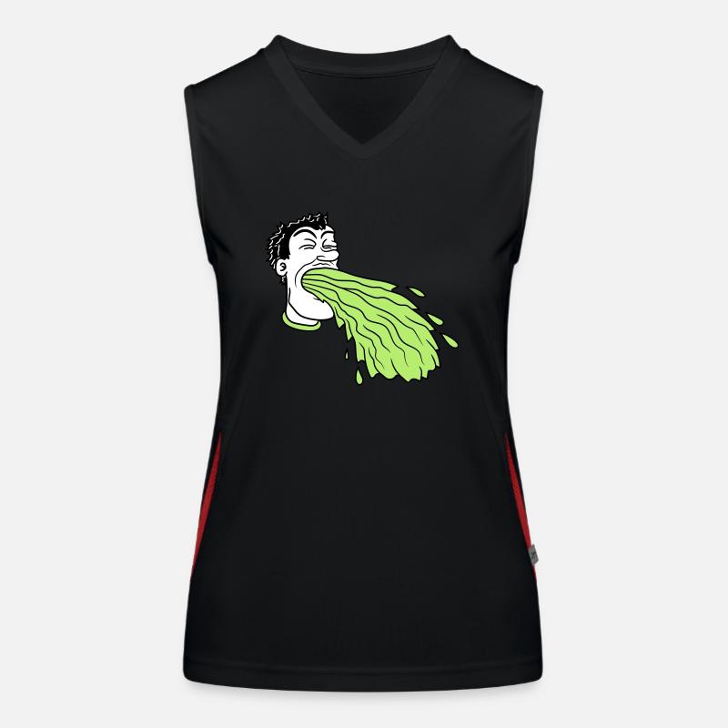 erbrochenes kotzen strahl uebel krank erbrechen ek Funktionelles Kontrast-Tank Top für Frauen