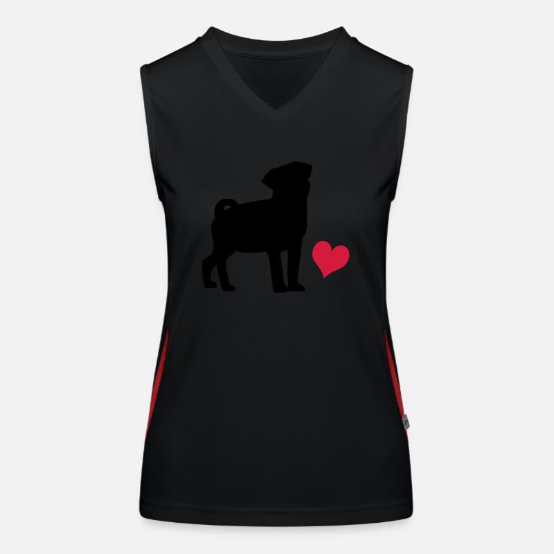 Mops Funktionelles Kontrast-Tank Top für Frauen