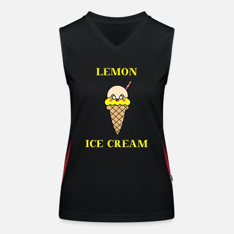 Lemon Ice Cream süß niedlich Geschenkidee Eis Funktionelles Kontrast-Tank Top für Frauen
