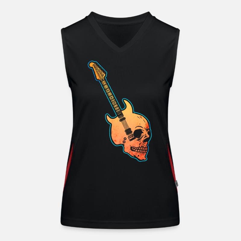 Rock and Roll Gitarre Funktionelles Kontrast-Tank Top für Frauen