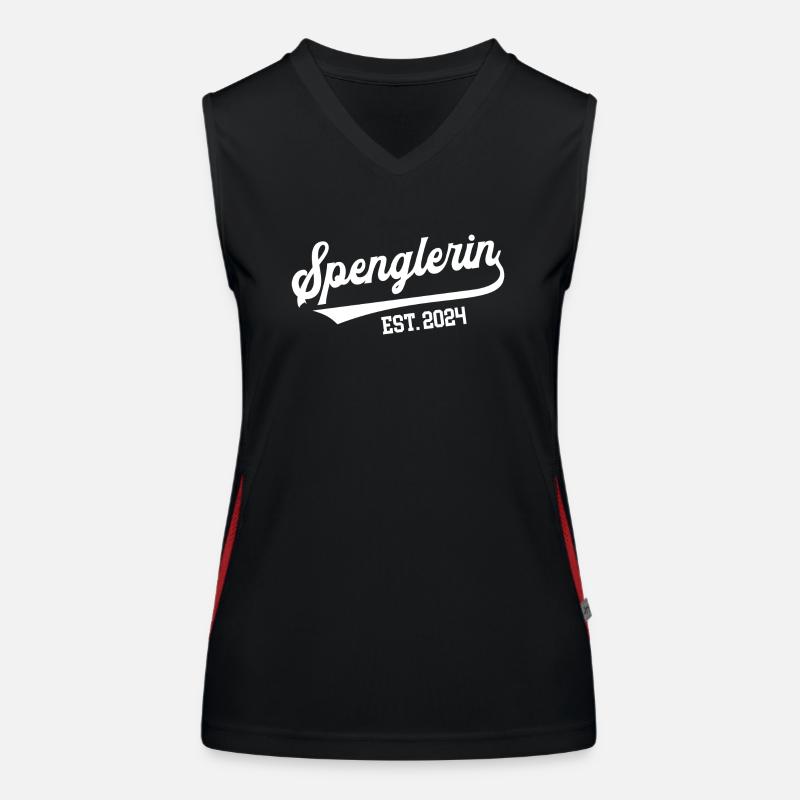Spenglerin 2024 Ausbildung Prüfung Klempnerin Funktionelles Kontrast-Tank Top für Frauen