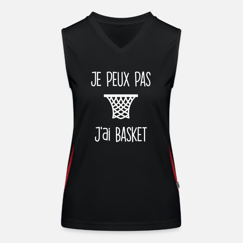 Tee Basket Fun 🏀 Débardeur respirant contrasté Femme