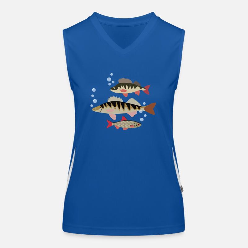 Fisch Funktionelles Kontrast-Tank Top für Frauen