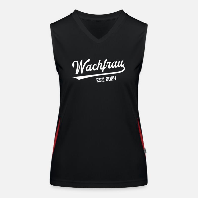 Wachfrau 2024 Ausbildung Prüfung Wachdienst Schutz Funktionelles Kontrast-Tank Top für Frauen
