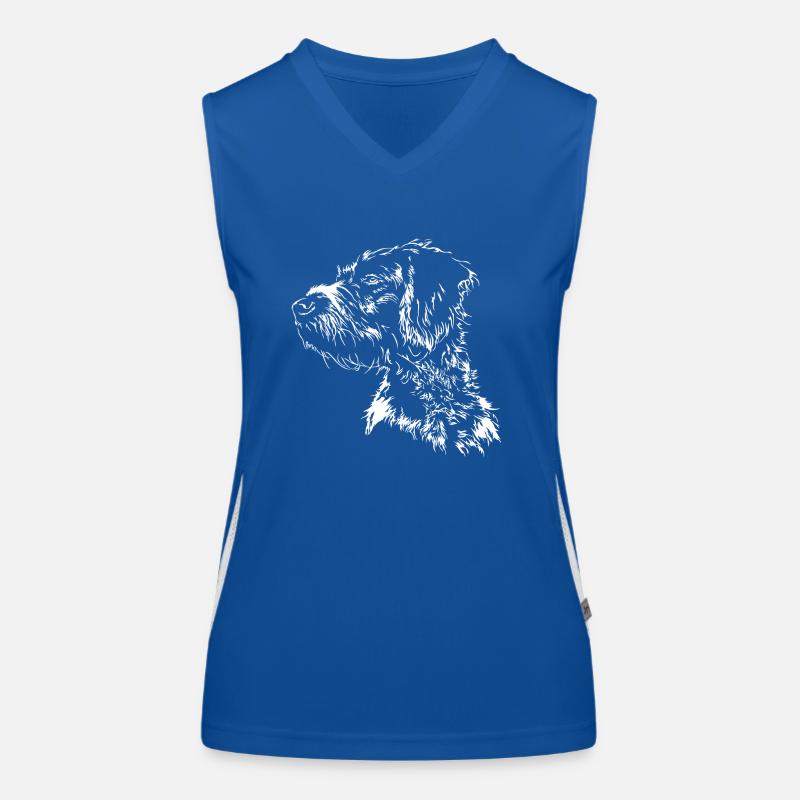 DEUTSCH DRAHTHAAR Wilsigns Jagdhund Jagdhunde Funktionelles Kontrast-Tank Top für Frauen