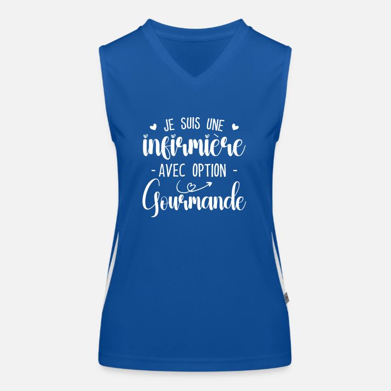 Nurse with gourmet option Women's Functional Contrast Tank Top