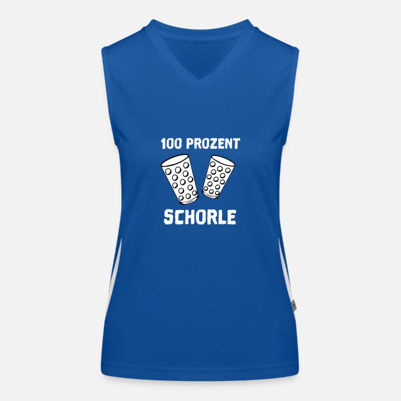 100 Prozent Schorle Funktionelles Kontrast-Tank Top für Frauen