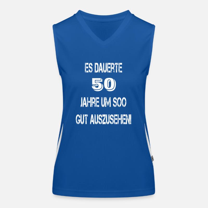 50 Jahre / Geburtstag Funktionelles Kontrast-Tank Top für Frauen
