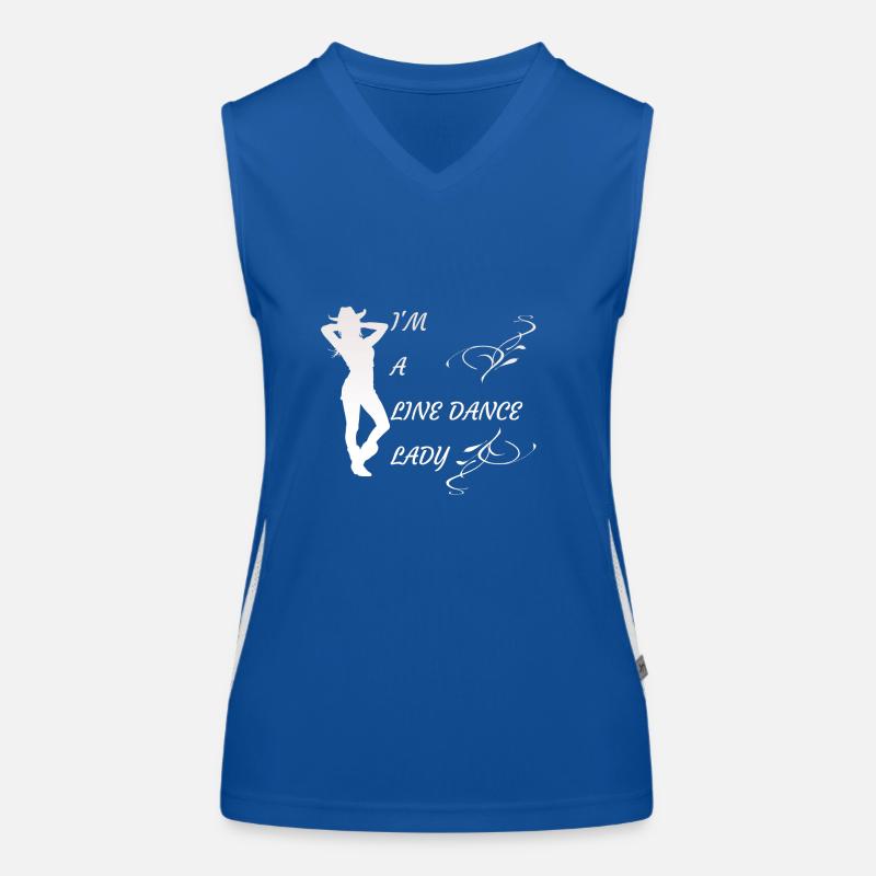 i m a line dancelady Funktionelles Kontrast-Tank Top für Frauen