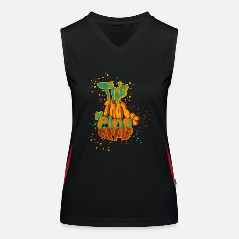 This That Pineapple Women's Functional Contrast Tank Top