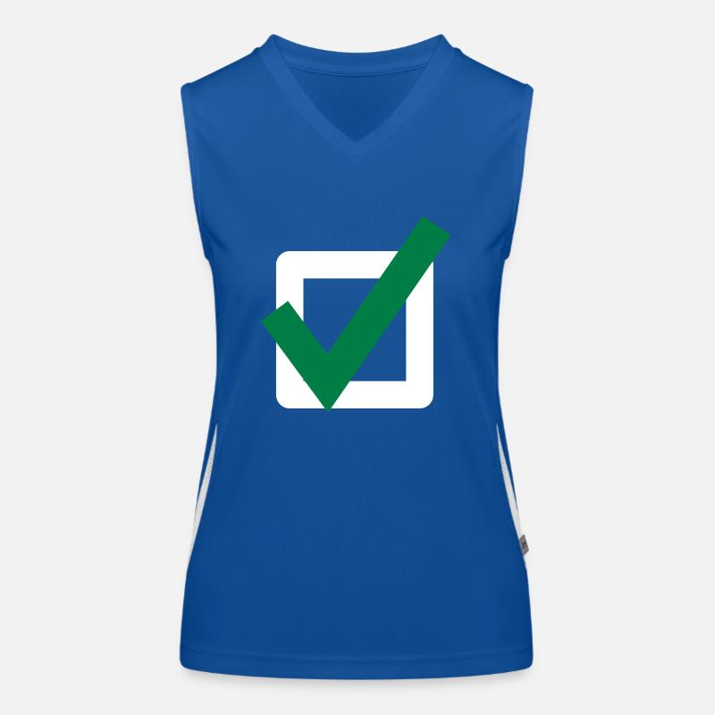 Hook Check Mark Icon Icon Women's Functional Contrast Tank Top