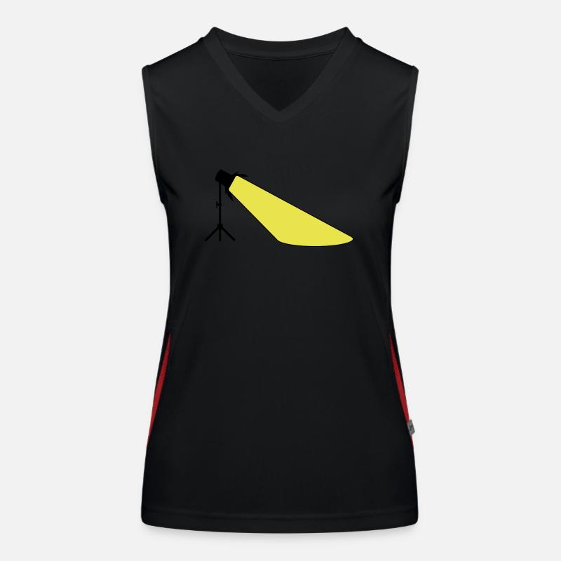 Projecteurs sur support avec cône de lumière bicolore Débardeur respirant contrasté Femme