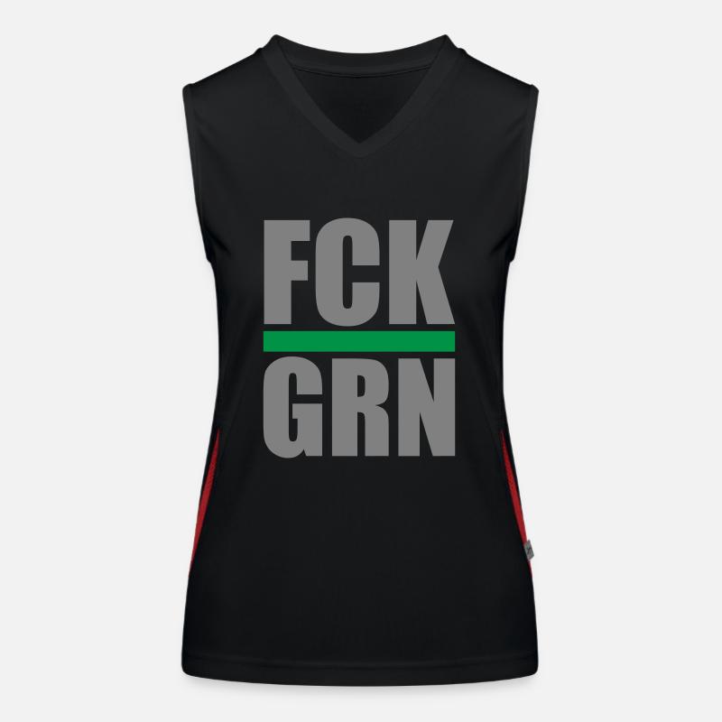 FCK GRN | Couleurs modifiables Débardeur respirant contrasté Femme