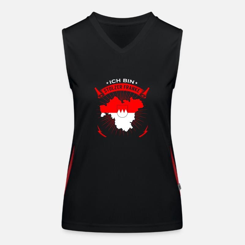 Ich bin stolzer Franke Funktionelles Kontrast-Tank Top für Frauen