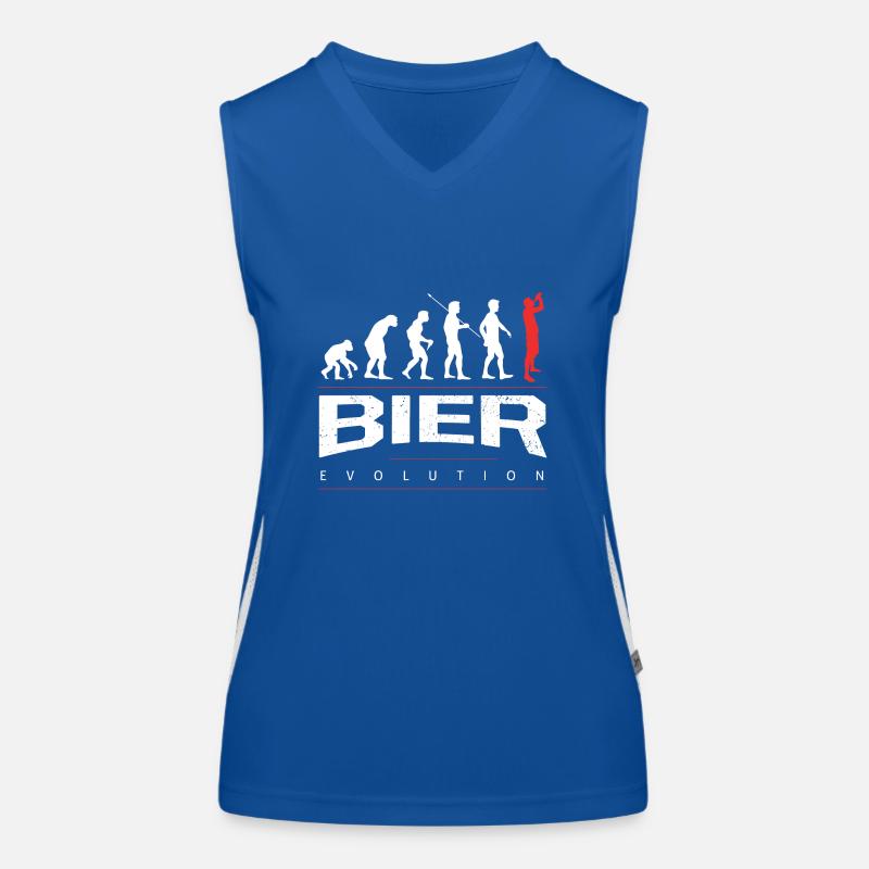 Die Bier Evolution Funktionelles Kontrast-Tank Top für Frauen