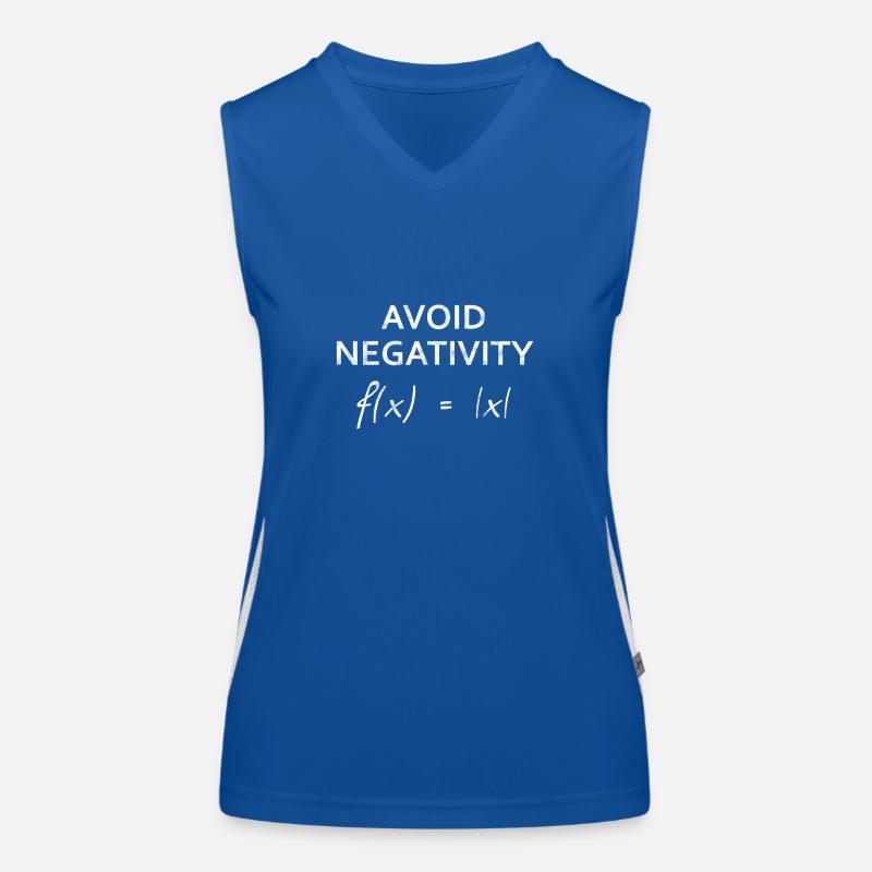 Avoid Negativity - Mathe Design Funktionelles Kontrast-Tank Top für Frauen