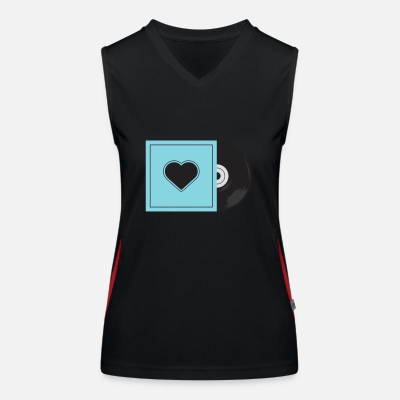 vinyl record Women's Functional Contrast Tank Top