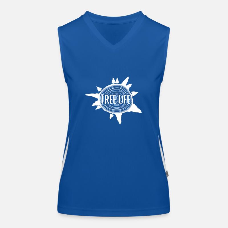 Tree trunk gift nature protection trees forest camping Women's Functional Contrast Tank Top