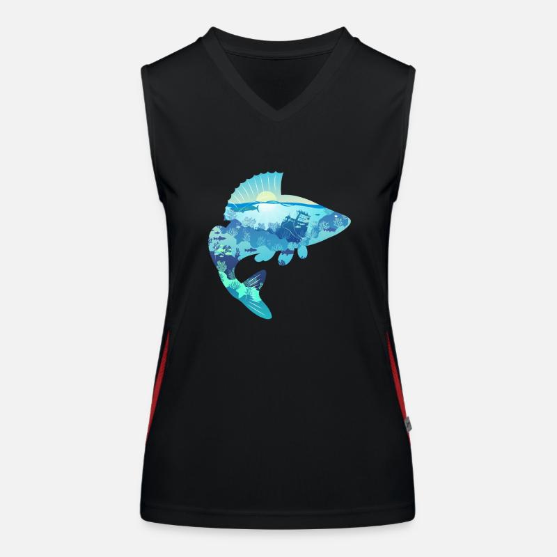 Basse perche Débardeur respirant contrasté Femme