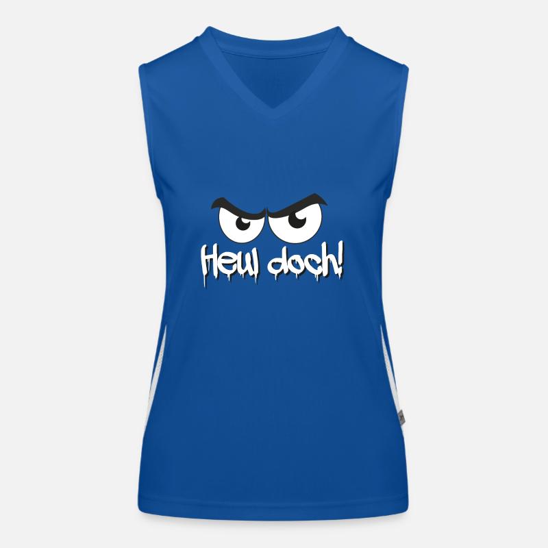 Heul doch! Böser Blick Funktionelles Kontrast-Tank Top für Frauen