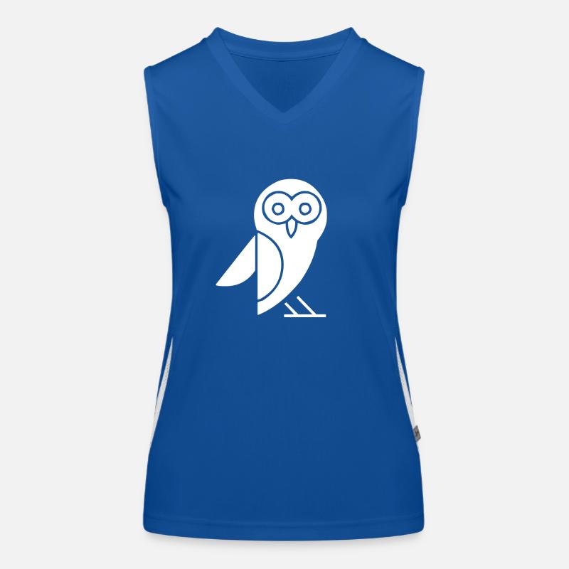 Eule Funktionelles Kontrast-Tank Top für Frauen