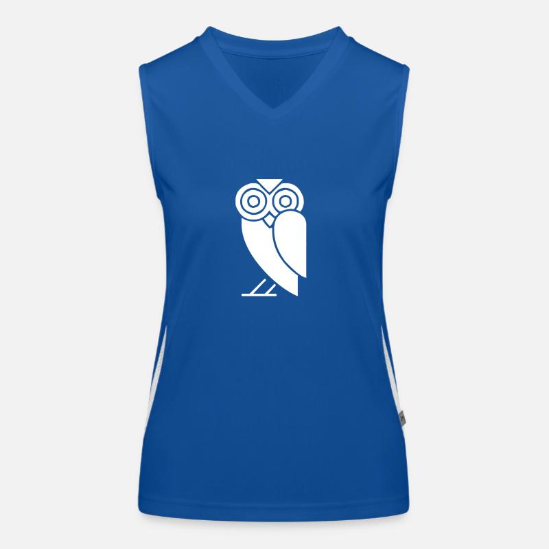 Comic Eule Funktionelles Kontrast-Tank Top für Frauen