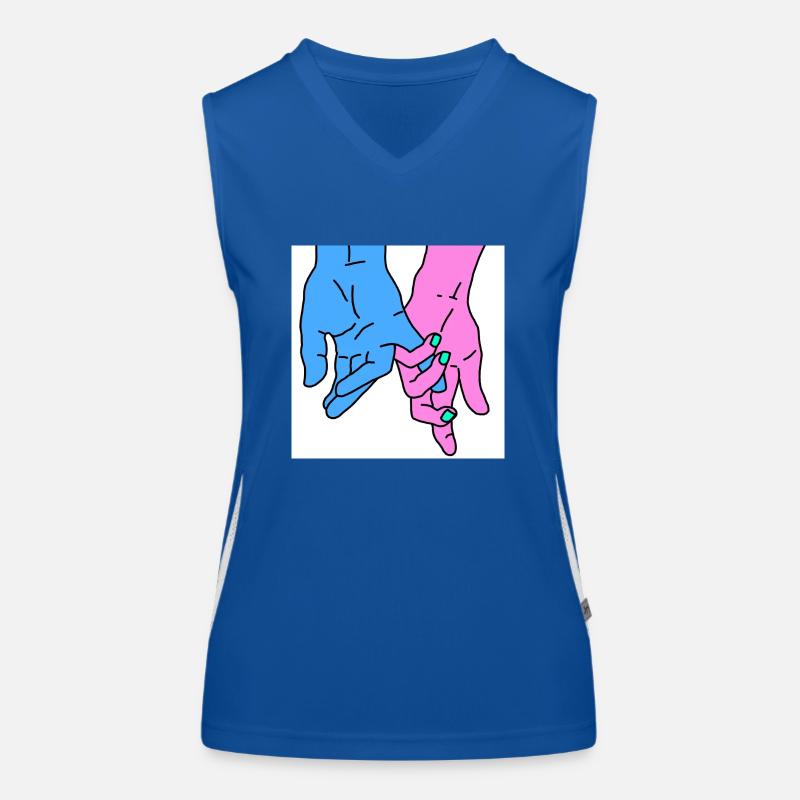 hands rosa Funktionelles Kontrast-Tank Top für Frauen