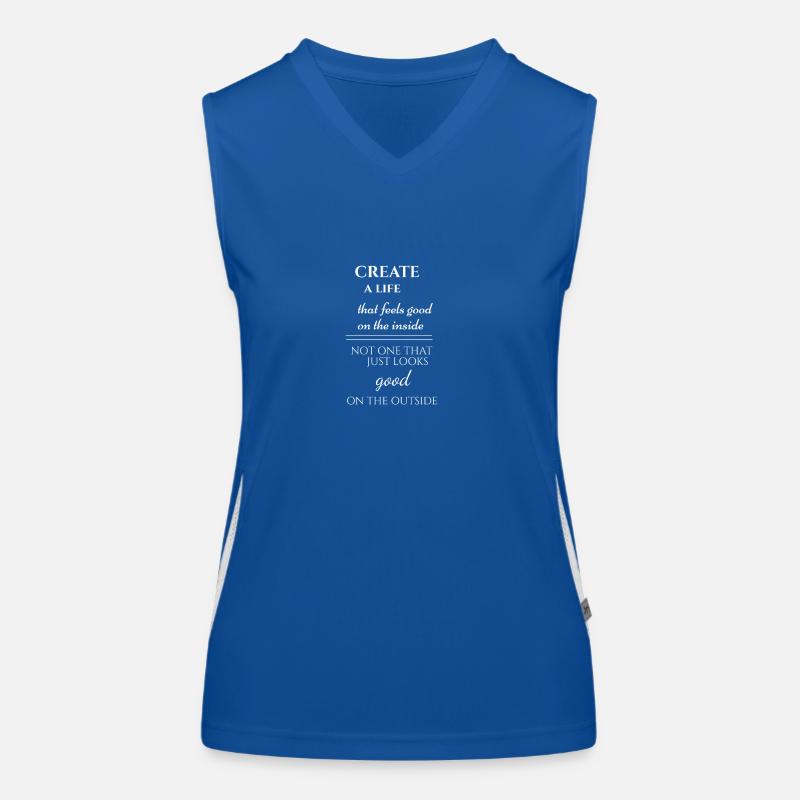 Kreiere dein eigenes Leben! Funktionelles Kontrast-Tank Top für Frauen