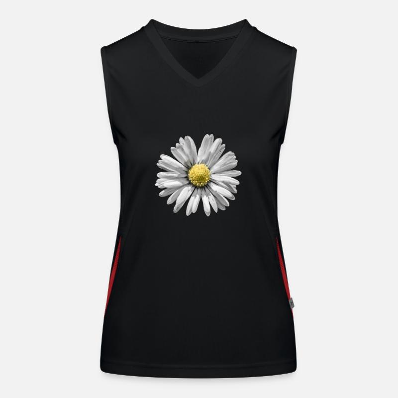 Gänseblümchen Funktionelles Kontrast-Tank Top für Frauen