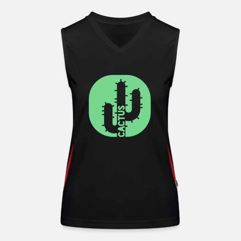 Cactus Vert Cool Débardeur respirant contrasté Femme