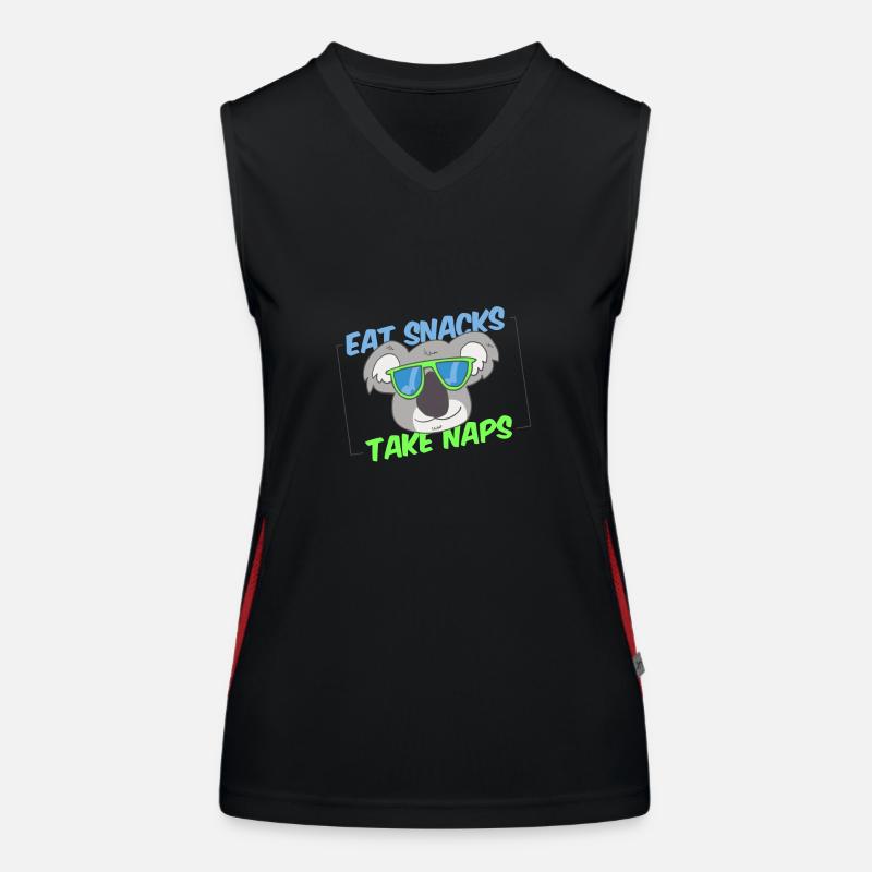 koala 4 white Women's Functional Contrast Tank Top