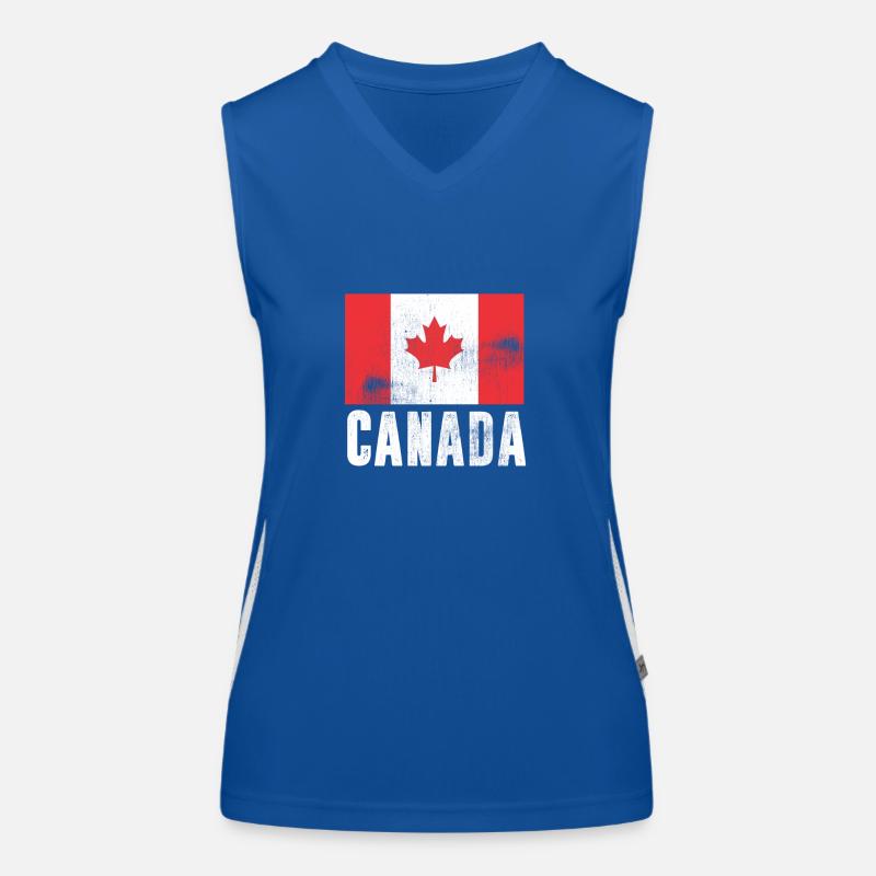 Drapeau du Canada Drapeau du Canada Vintage Retro Débardeur respirant contrasté Femme