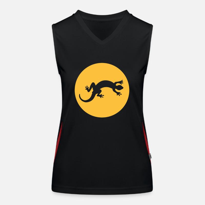 Gecko Salamander Eidechse Funktionelles Kontrast-Tank Top für Frauen