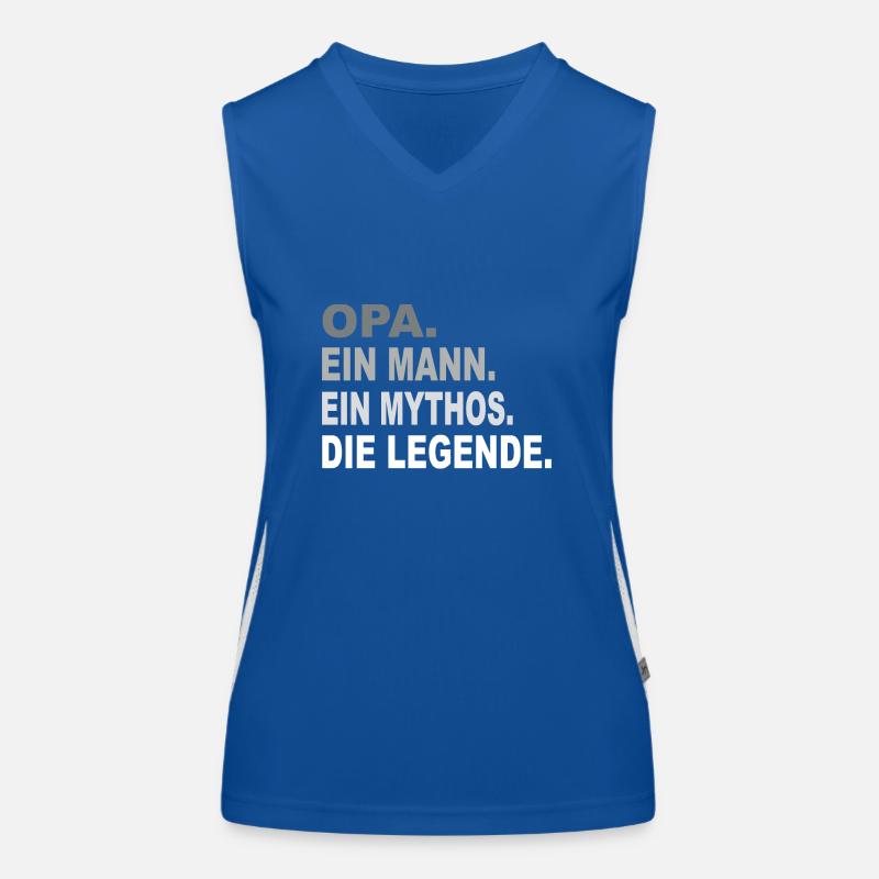Opa - Ein Mann - Ein Mythos - Eine Legende Funktionelles Kontrast-Tank Top für Frauen
