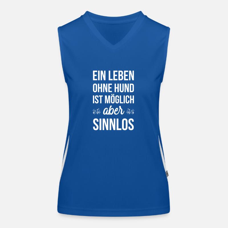 Hund Statement Spruch Hunde Besitzer Geschenk Funktionelles Kontrast-Tank Top für Frauen